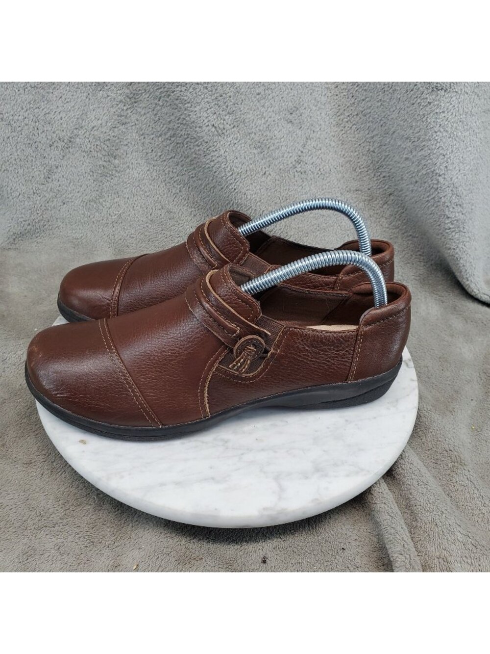 Clarks Shoes Womens Size 9 Cheyn Brown Leather Loafer *Read*